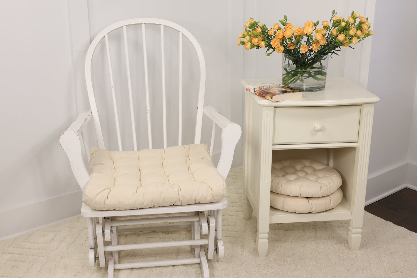 Dining Room Cushion Dining Chair Cushion Linen Gift for Housewarming Chair Pads Decor for Dining Room Off white for New Home