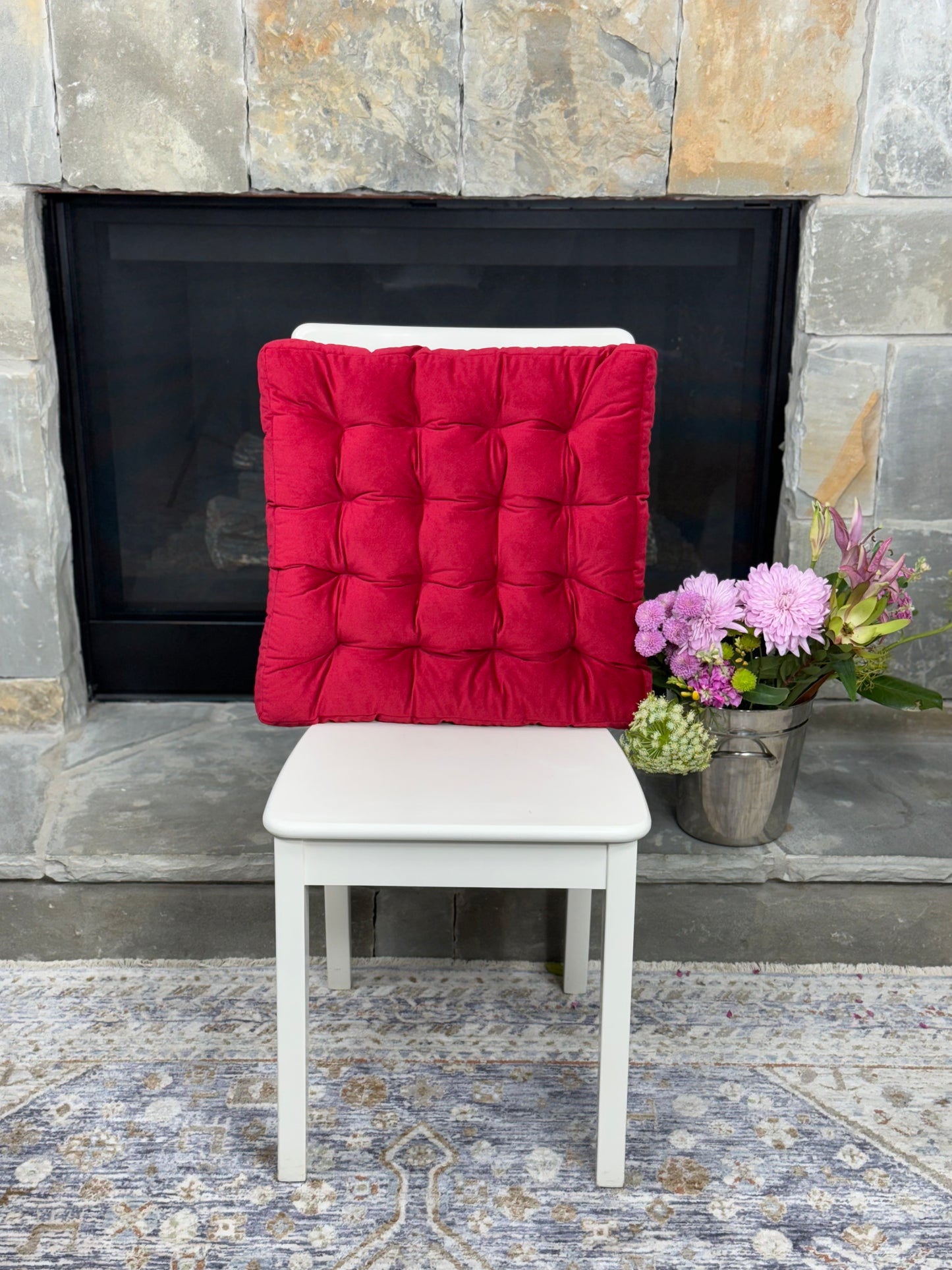 Premium quality Square velour chair cushion for home