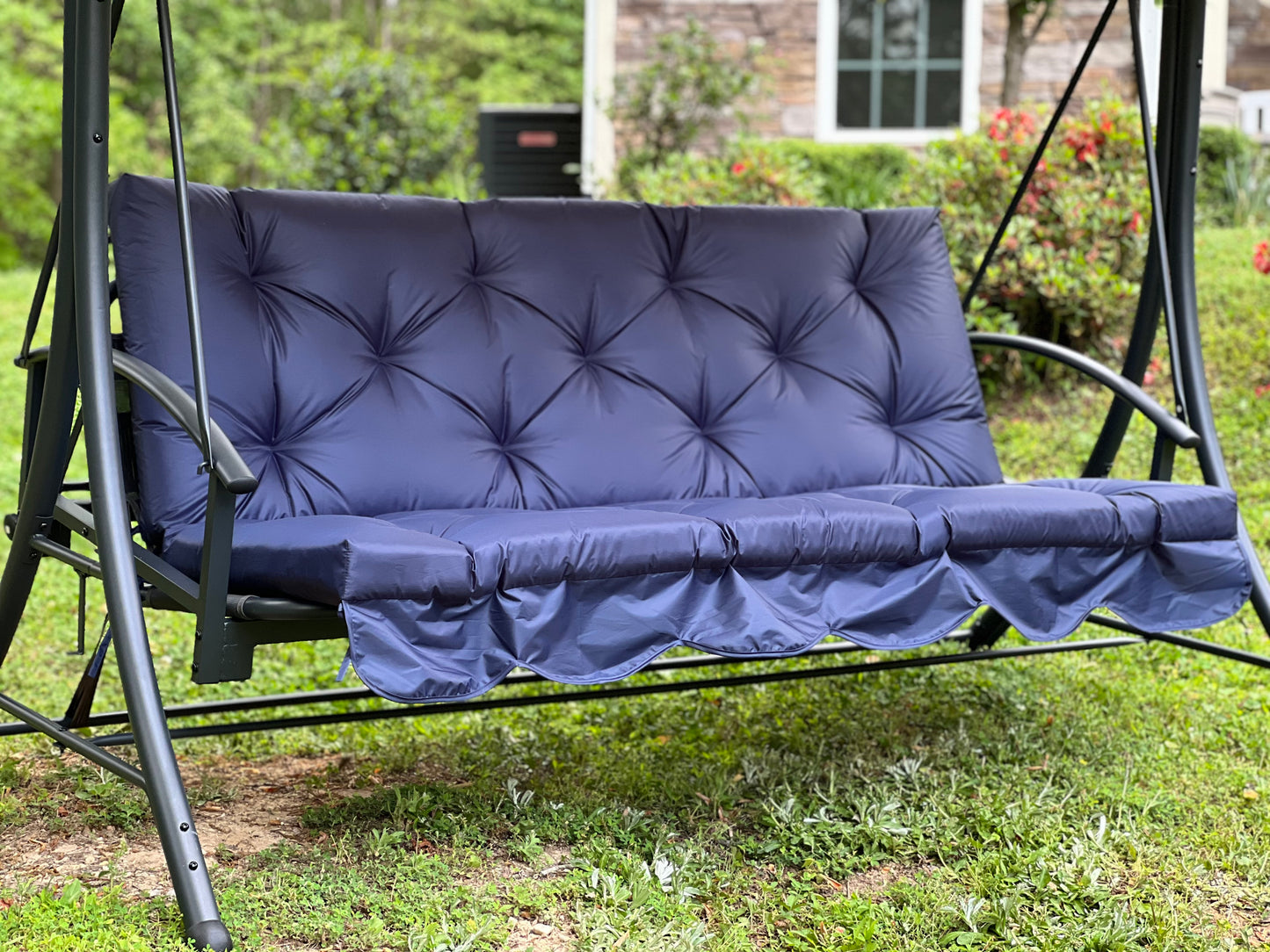 Water-resistant Long Cushion For Garden Swing, XL cushions, Replacement swing with ties - Comfort for Your Backyard, 67x47 inches