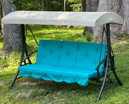 Long Cushion For Garden Swing, XL cushions, Replacement swing with ties - Extra Large Cushions 67x47 inches