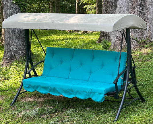 Long Cushion For Garden Swing, XL cushions, Replacement swing with ties - Extra Large Cushions 67x47 inches