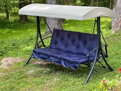 Water-resistant Long Cushion For Garden Swing, XL cushions, Replacement swing with ties - Comfort for Your Backyard, 67x47 inches