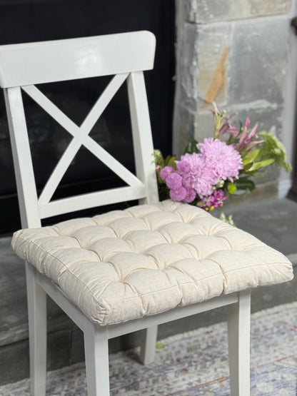 Dining Room Cushion Dining Chair Cushion Linen Gift for Housewarming Chair Pads Decor for Dining Room Off white for New Home