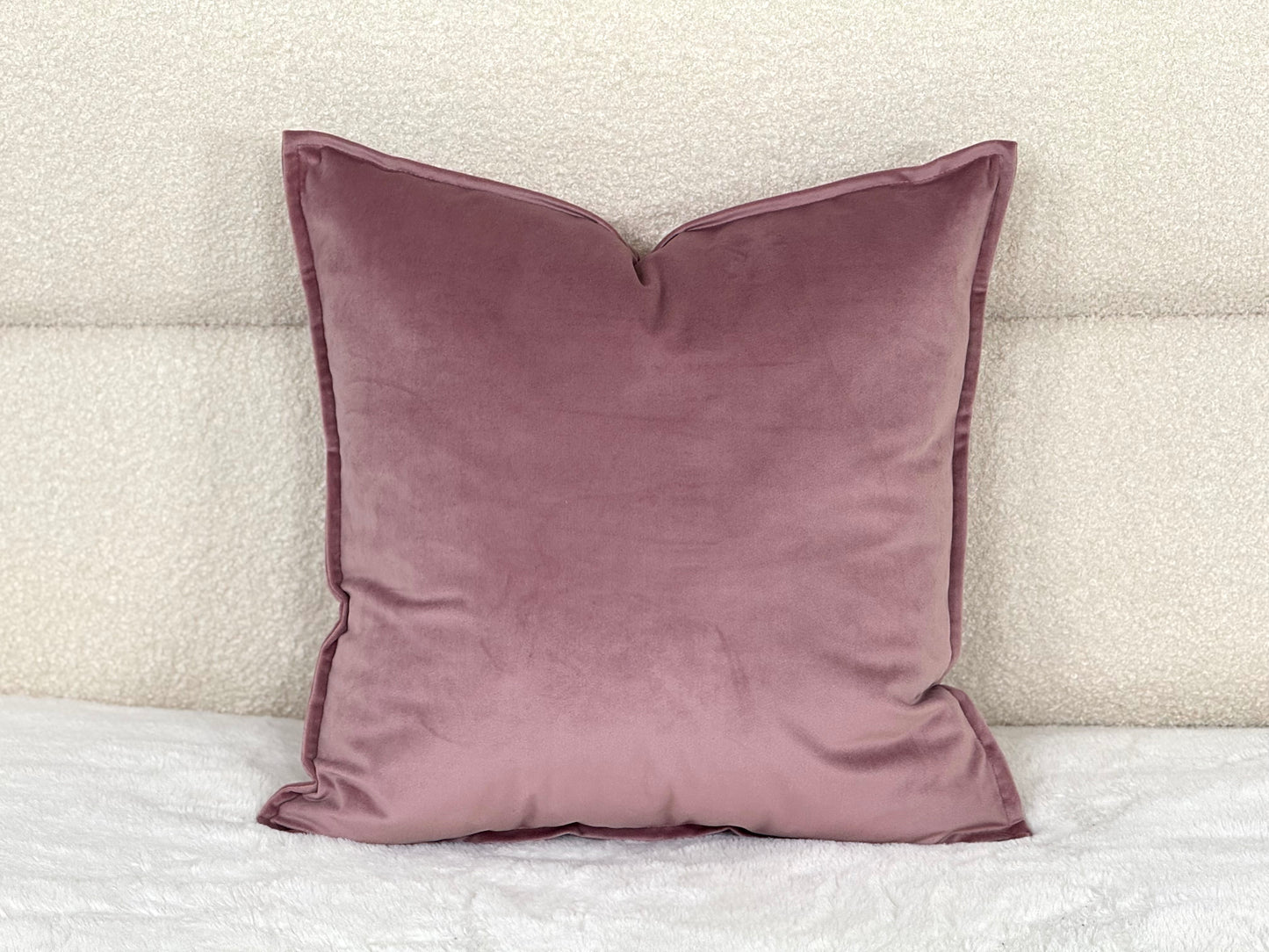 Elegant plain velour cushion covers solid - a perfect accent for your interior