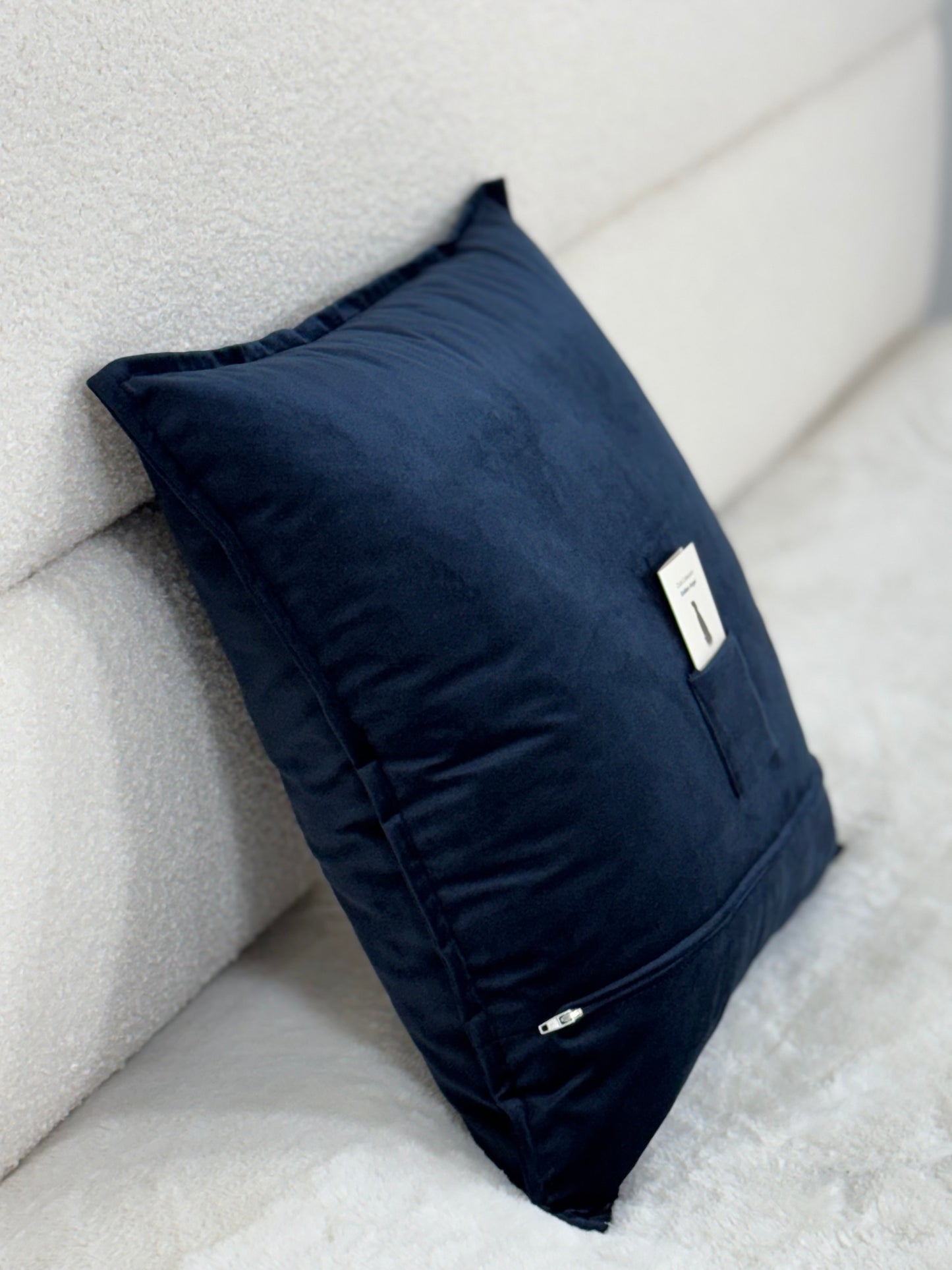 Decorative velour cover for pillow with embroidered dogs and wreaths - an ideal gift and stylish home decor