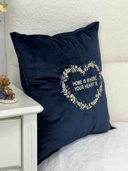 Decorative 18 inch cushion cover with beautiful embroidery, a large selection of colors