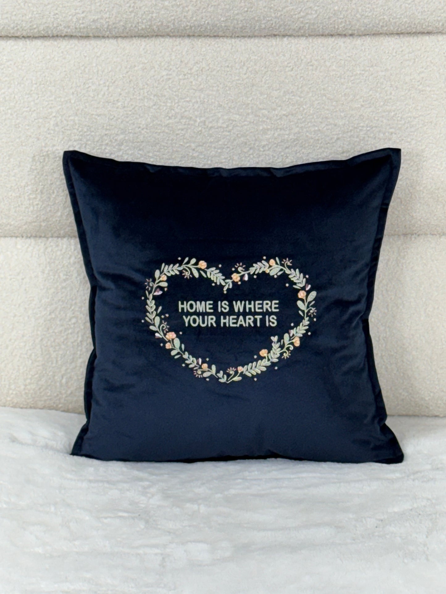 Decorative 18 inch cushion cover with beautiful embroidery, a large selection of colors