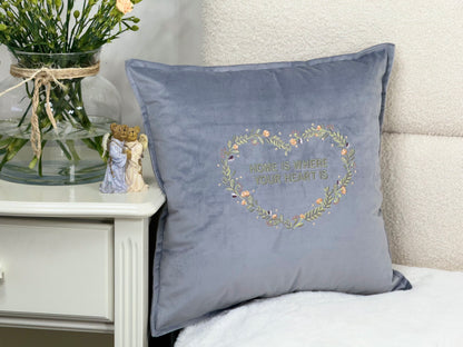 Decorative 18 inch cushion cover with beautiful embroidery, a large selection of colors