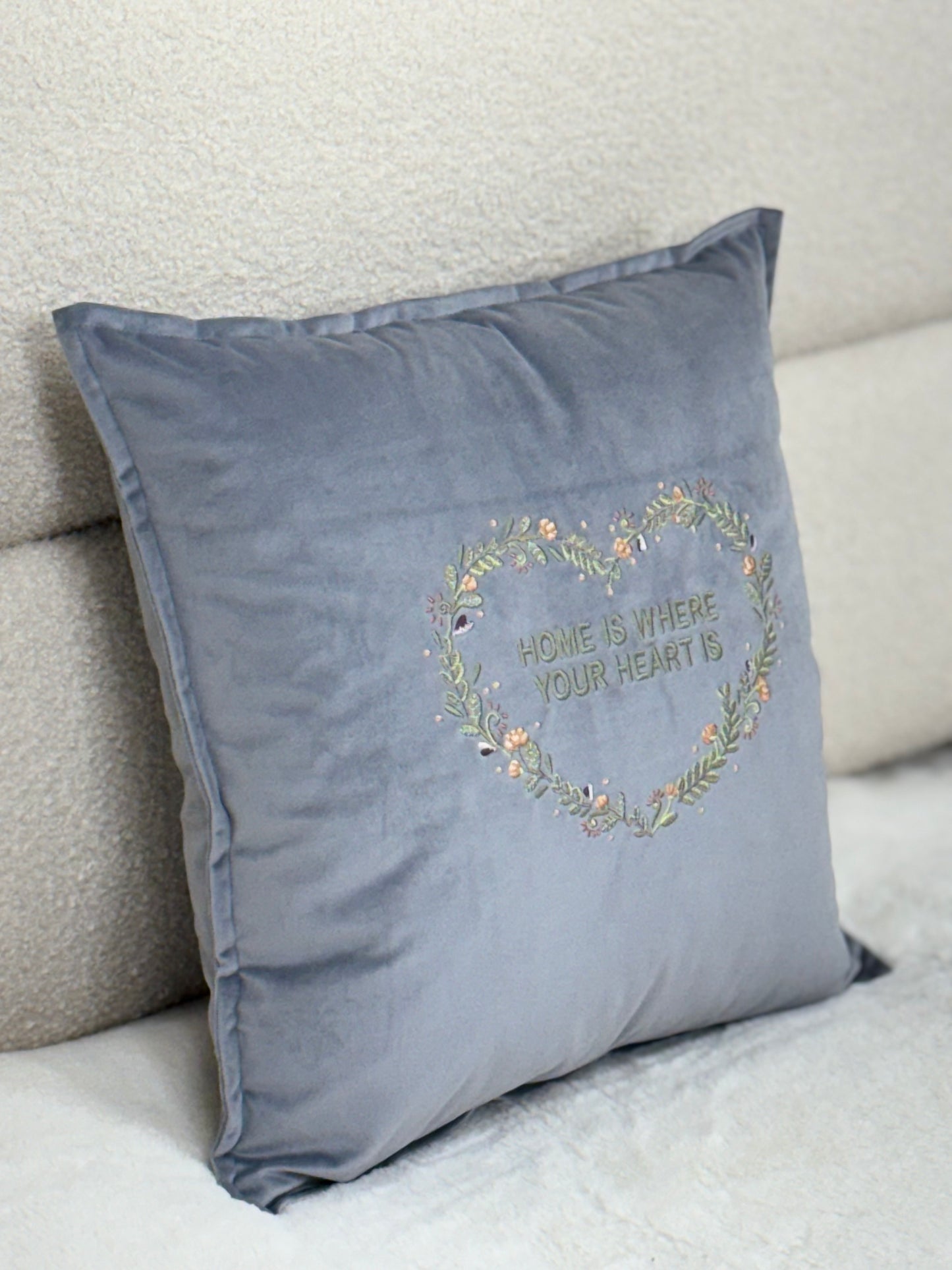 Decorative 18 inch cushion cover with beautiful embroidery, a large selection of colors