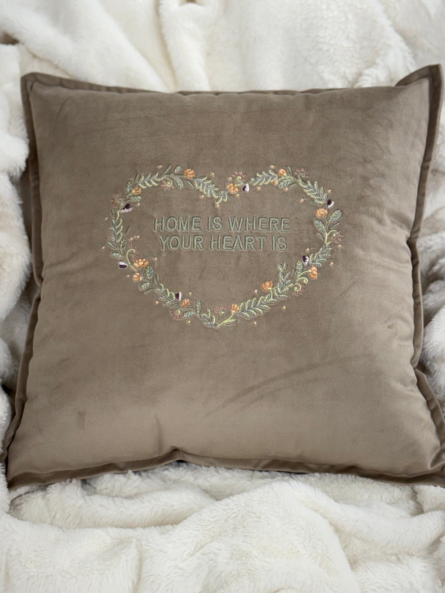 Decorative 18 inch cushion cover with beautiful embroidery, a large selection of colors
