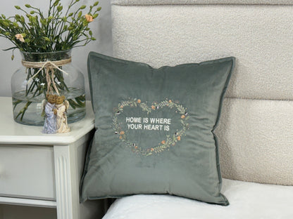Decorative 18 inch cushion cover with beautiful embroidery, a large selection of colors