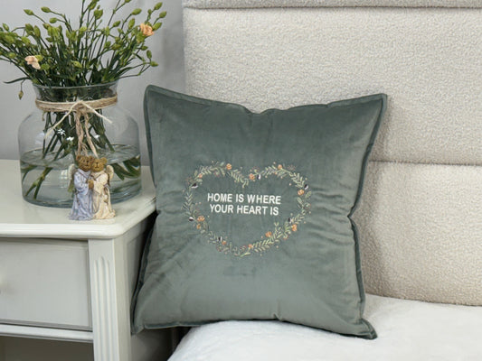 Decorative 18 inch cushion cover with beautiful embroidery, a large selection of colors