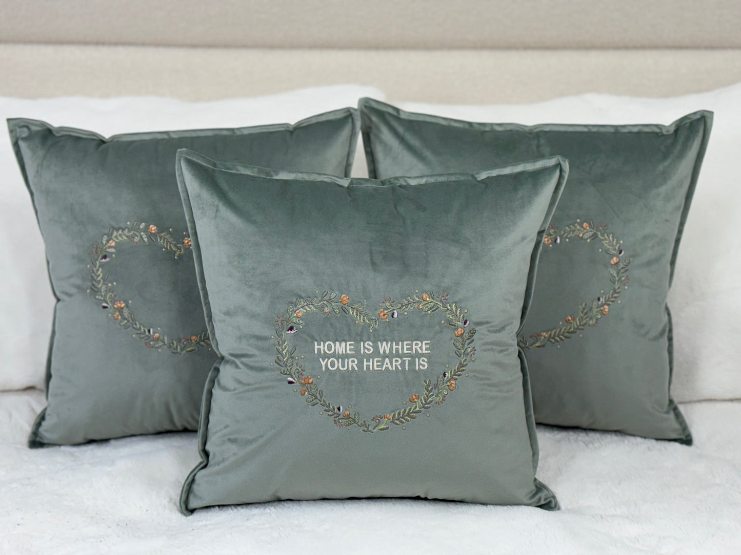 Decorative 18 inch cushion cover with beautiful embroidery, a large selection of colors