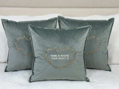 Decorative 18 inch cushion cover with beautiful embroidery, a large selection of colors