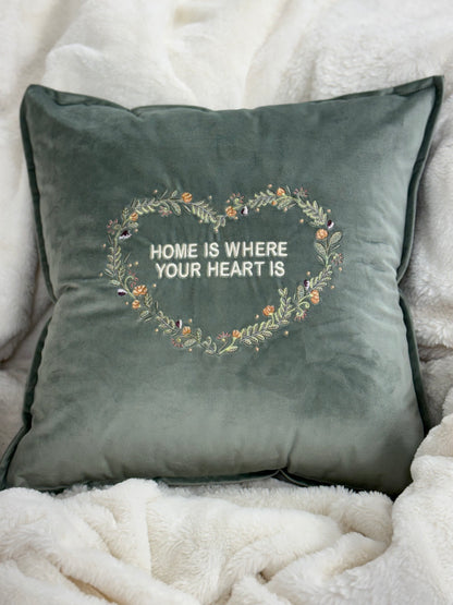 Decorative 18 inch cushion cover with beautiful embroidery, a large selection of colors