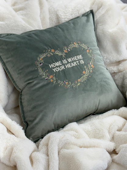 Decorative 18 inch cushion cover with beautiful embroidery, a large selection of colors