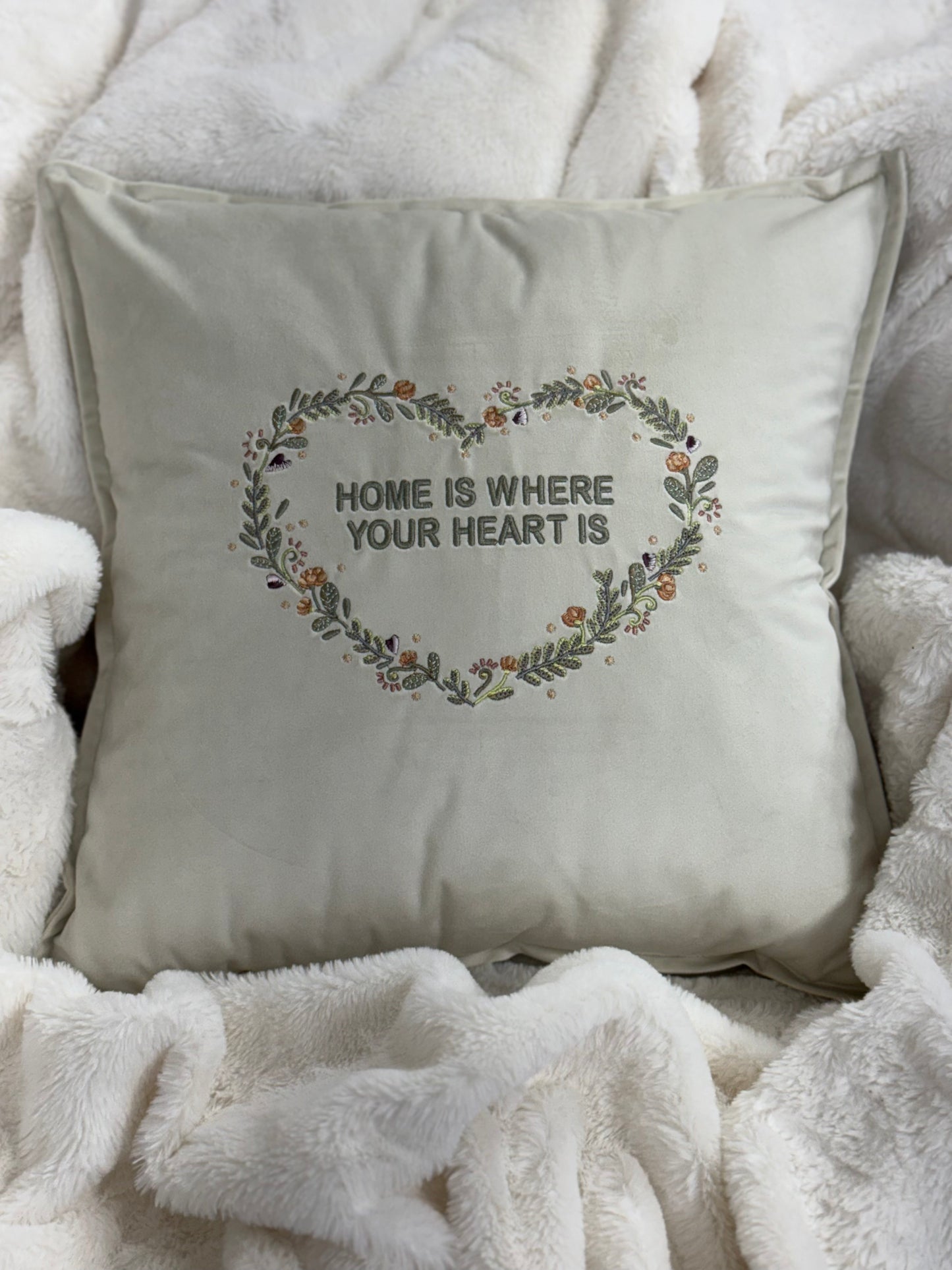 Decorative 18 inch cushion cover with beautiful embroidery, a large selection of colors