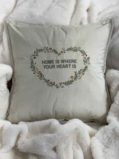 Decorative 18 inch cushion cover with beautiful embroidery, a large selection of colors