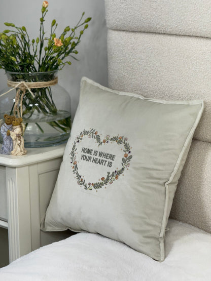 Decorative 18 inch cushion cover with beautiful embroidery, a large selection of colors