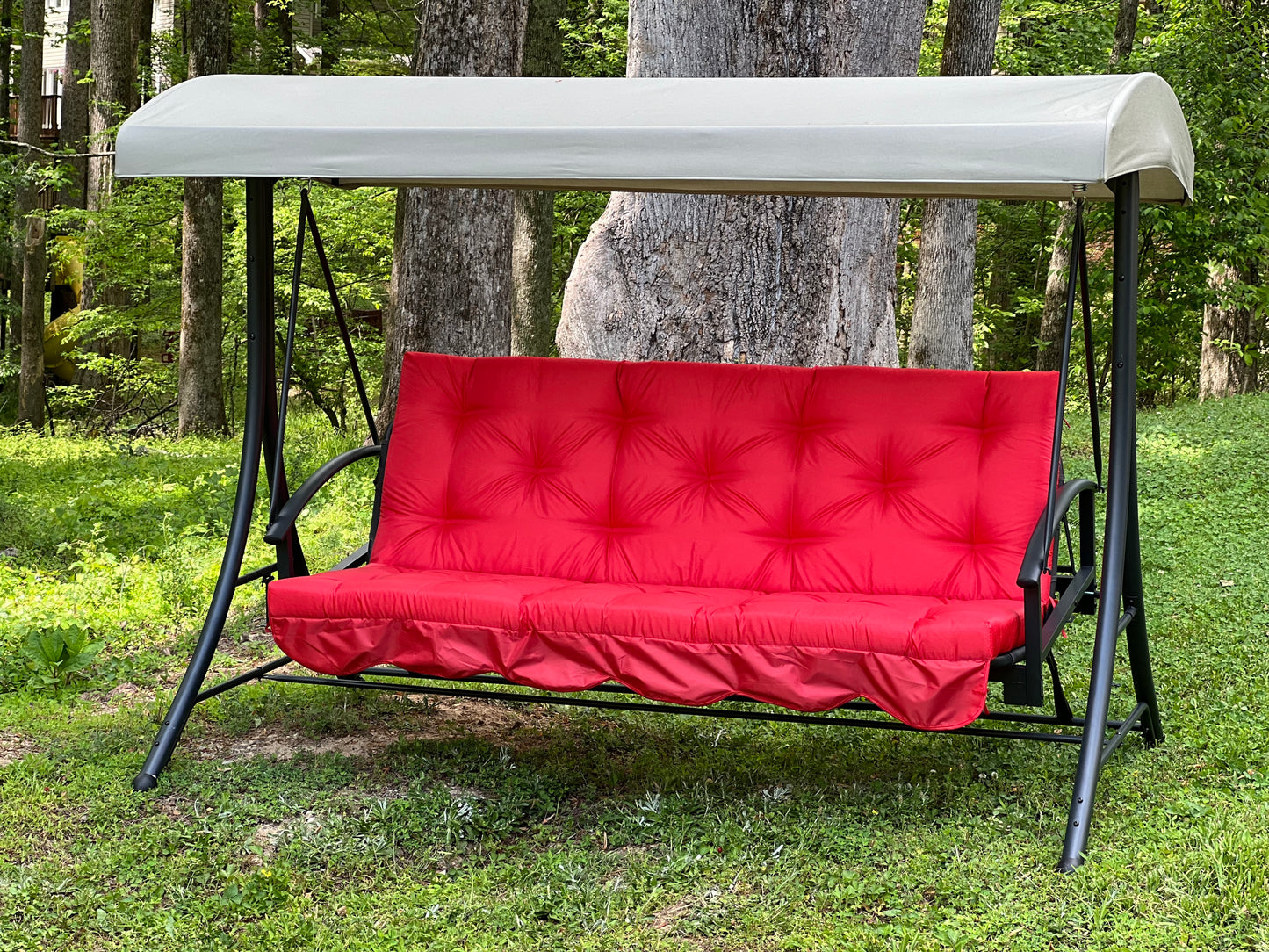 Water-resistant Long Cushion For Garden Swing, XL cushions, Replacement swing with ties - Comfort for Your Backyard, 67x47 inches