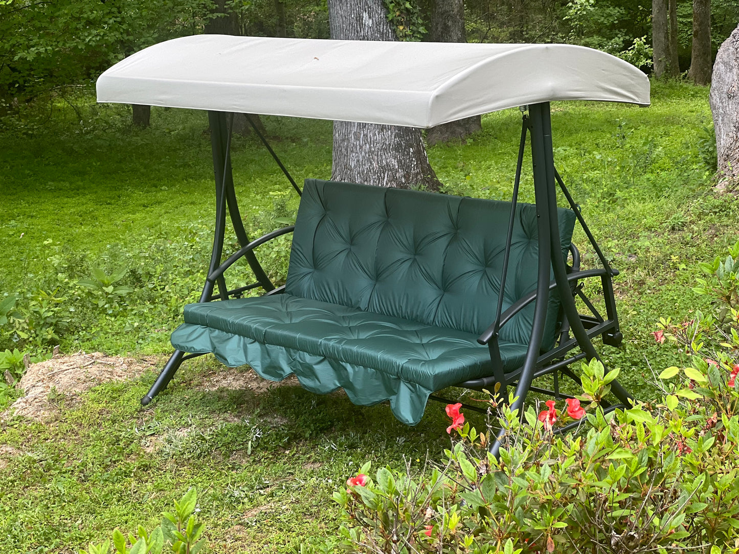 Water-resistant Long Cushion For Garden Swing, XL cushions, Replacement swing with ties - Comfort for Your Backyard, 67x47 inches