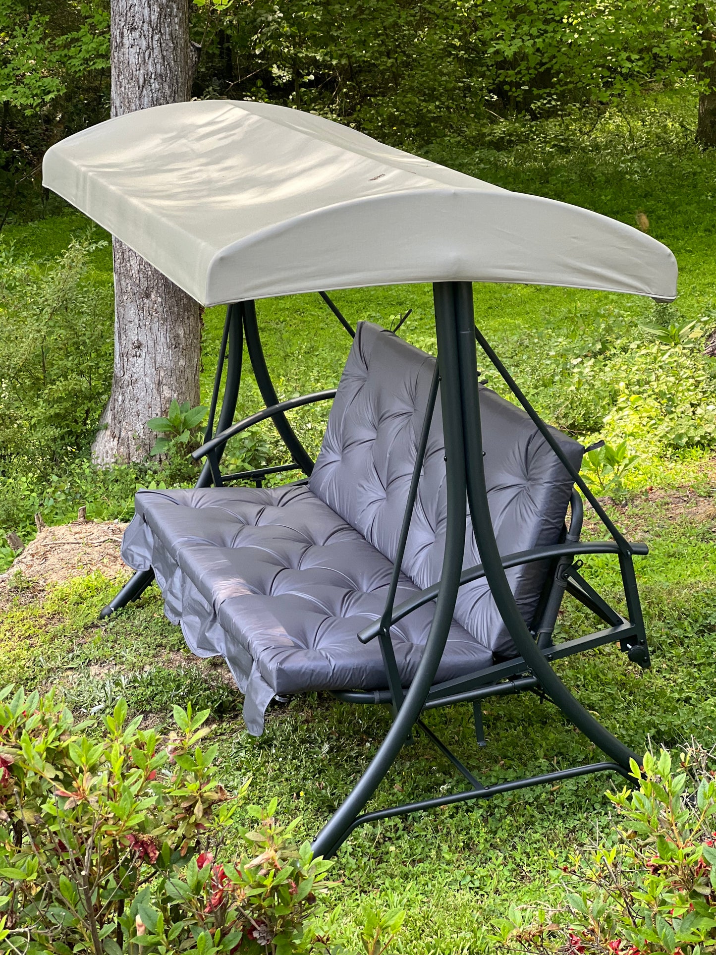 Water-resistant Long Cushion For Garden Swing, XL cushions, Replacement swing with ties - Comfort for Your Backyard, 67x47 inches