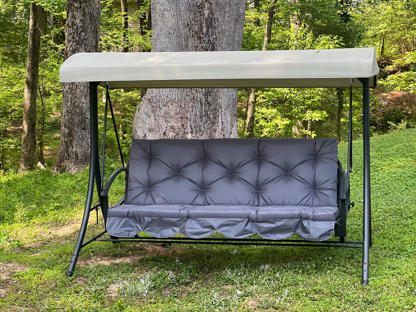 Water-resistant Long Cushion For Garden Swing, XL cushions, Replacement swing with ties - Comfort for Your Backyard, 67x47 inches