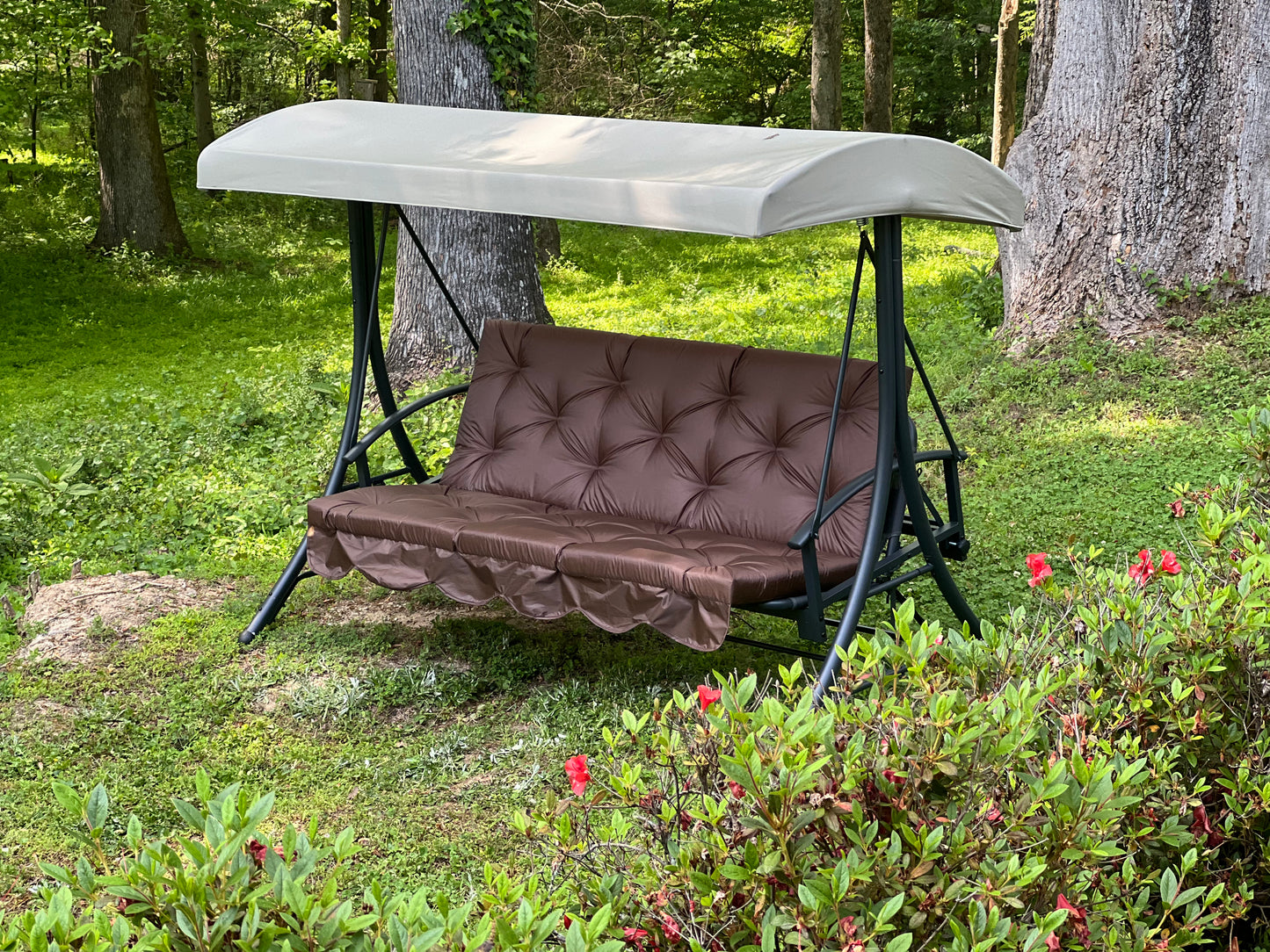 Water-resistant Long Cushion For Garden Swing, XL cushions, Replacement swing with ties - Comfort for Your Backyard, 67x47 inches