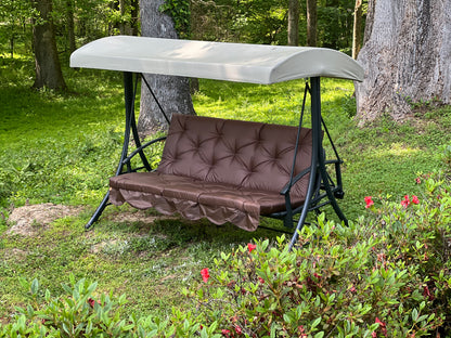 Water-resistant Long Cushion For Garden Swing, XL cushions, Replacement swing with ties - Comfort for Your Backyard, 67x47 inches