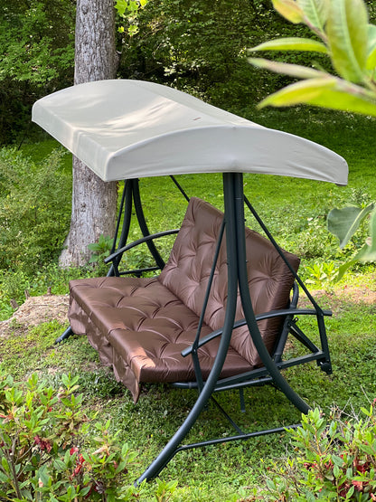 Water-resistant Long Cushion For Garden Swing, XL cushions, Replacement swing with ties - Comfort for Your Backyard, 67x47 inches