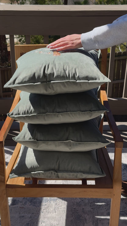 Decorative 18 inch cushion cover with beautiful embroidery, a large selection of colors